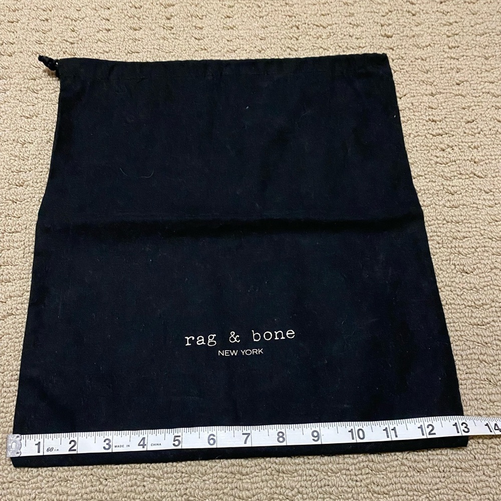 Rag & Bone Black Dust Bag 15x13 with Draw String Closure. - Picture 4 of 5